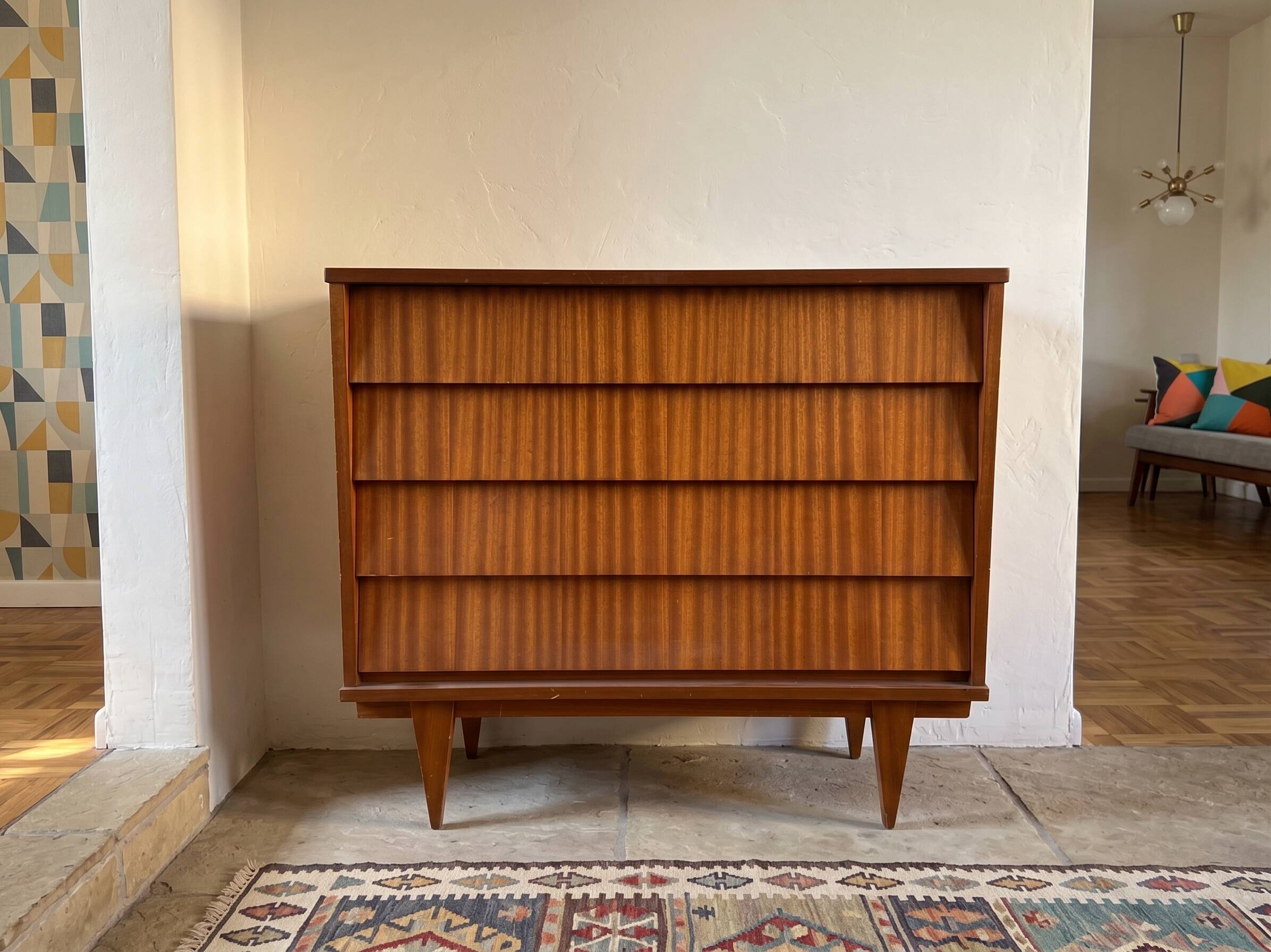 Commode pieds compas Années 50 60