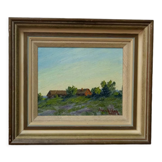 Johan Hilding Hägleby (1900-1981), Swedish Modern Painting, 1950, Oil on Canvas, Framed