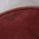 Ottoman, pink velvet footrest with napoleon fringe