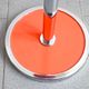 VINTAGE 1970s METAL ASH TRAY ON A STAND ORANGE LACQUER & CHROME 70S SPACE AGE