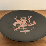 Empty Djinn enamelled black ceramic pockets, helicopter aviation theme