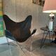 Folding chair style aa stainless steel and imitation leather