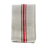 Damask tea towel red and green stripes