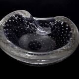 Seguso crystal pocket ashtray