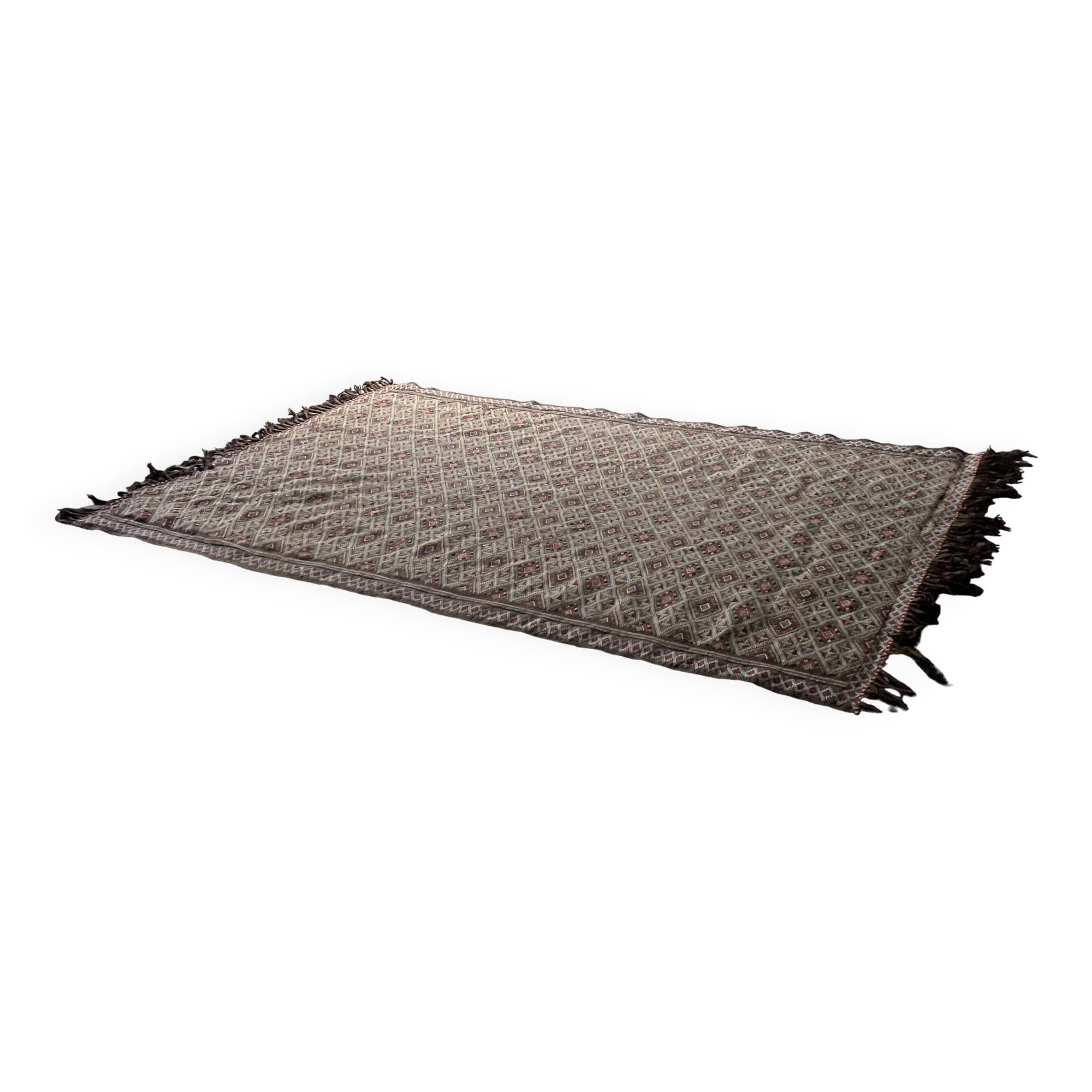 Hand-woven wool Kilim rug