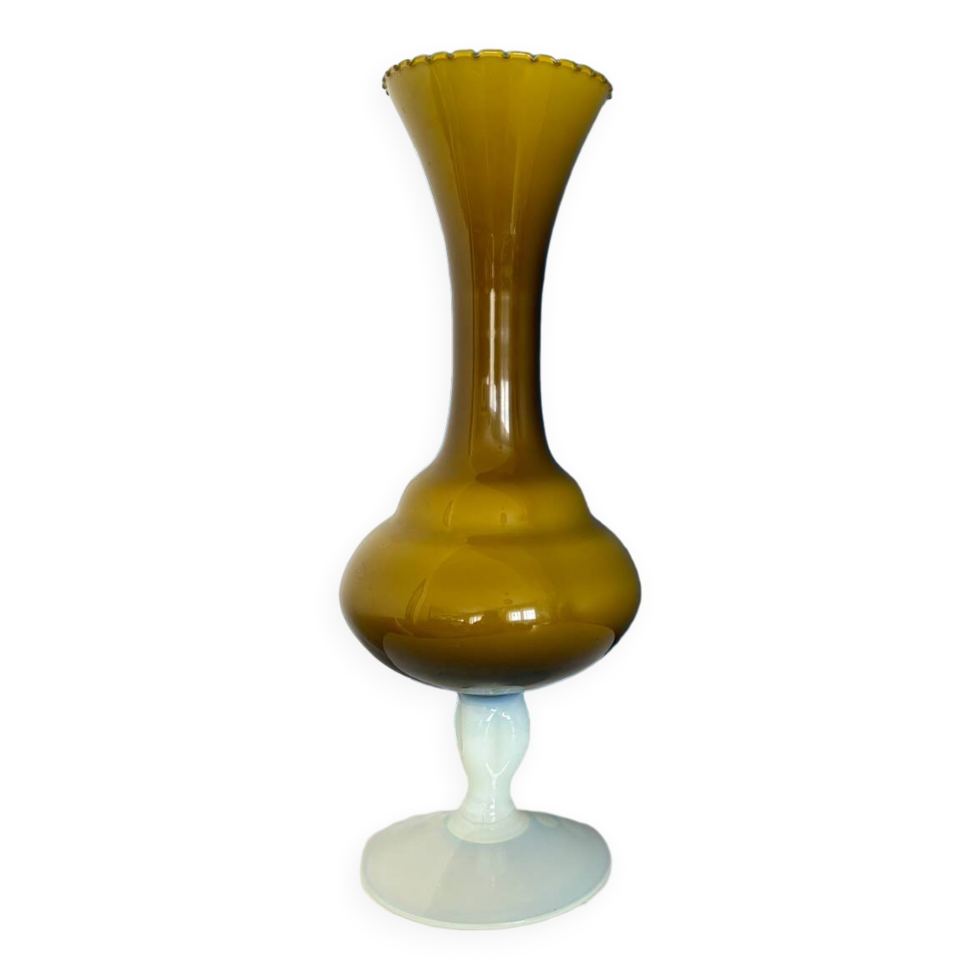 Grande opaline col tulipe kaki