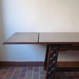 Large rustic farmhouse table with extensions