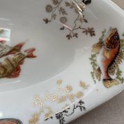 Pair of vintage marine-themed dishes in Berry porcelain.