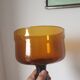 Cloche en verre ambrée vintage