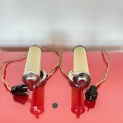 Functionalist set of bedside table lamps, Czechoslovakia