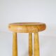 Modern Scandinavian Sculptural Stool, Pine, Sweden, 1970s