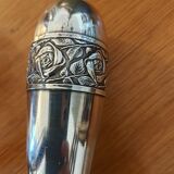 Pair of silver metal vases