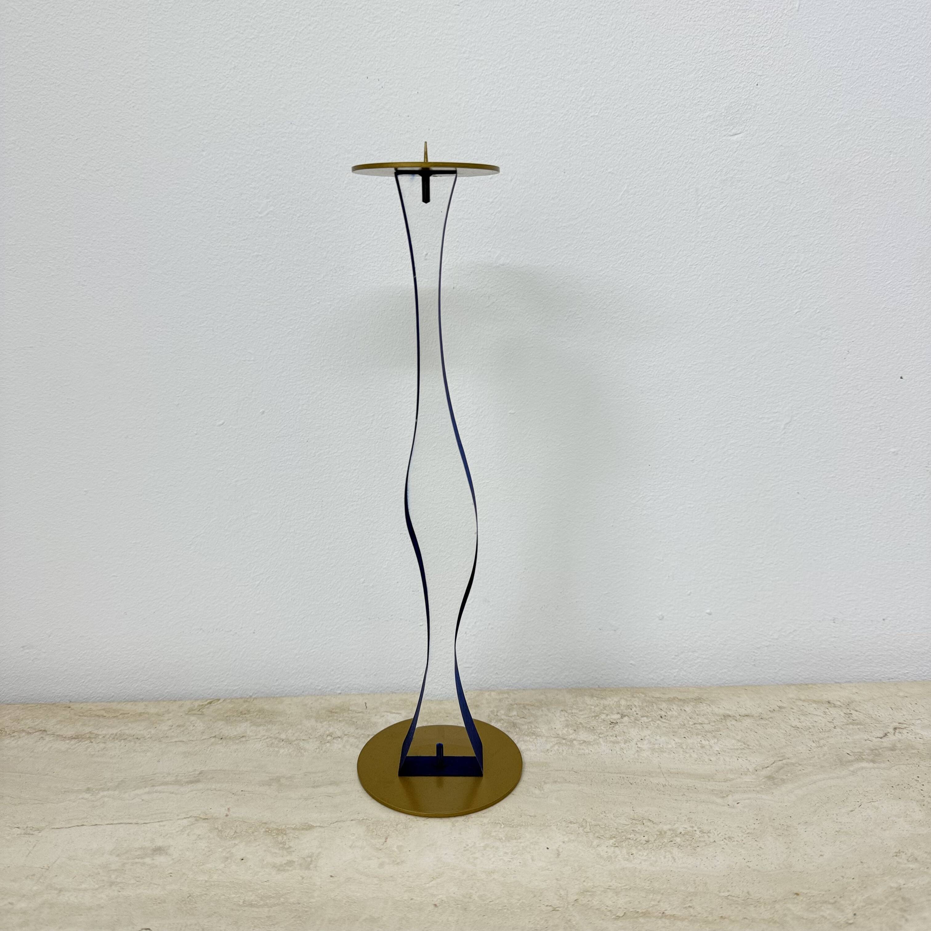 Lucite Cec Lepage style lucite candle stick , 1980s