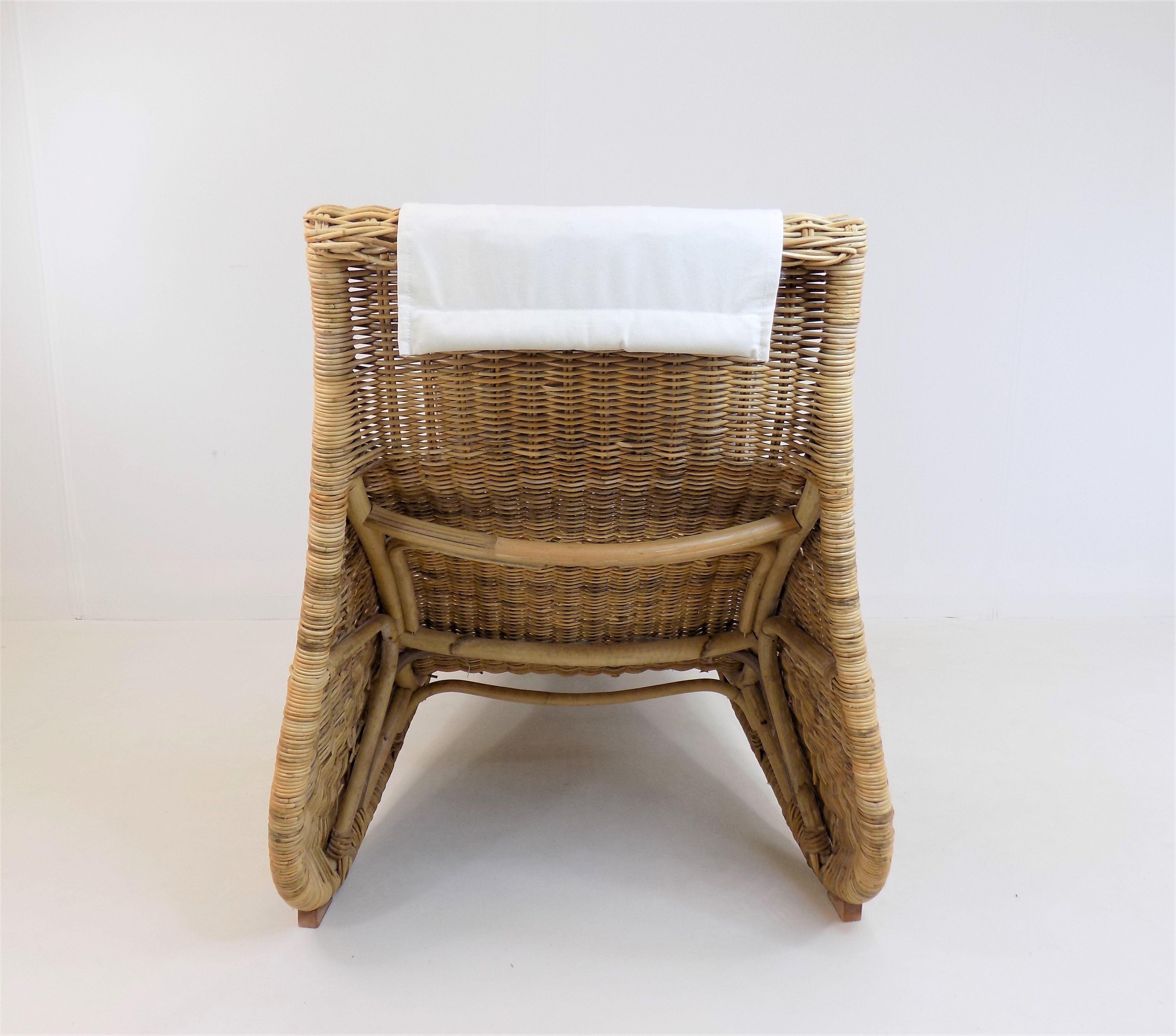 Chaise longue Karlskrona en rotin par Karl Malmvall