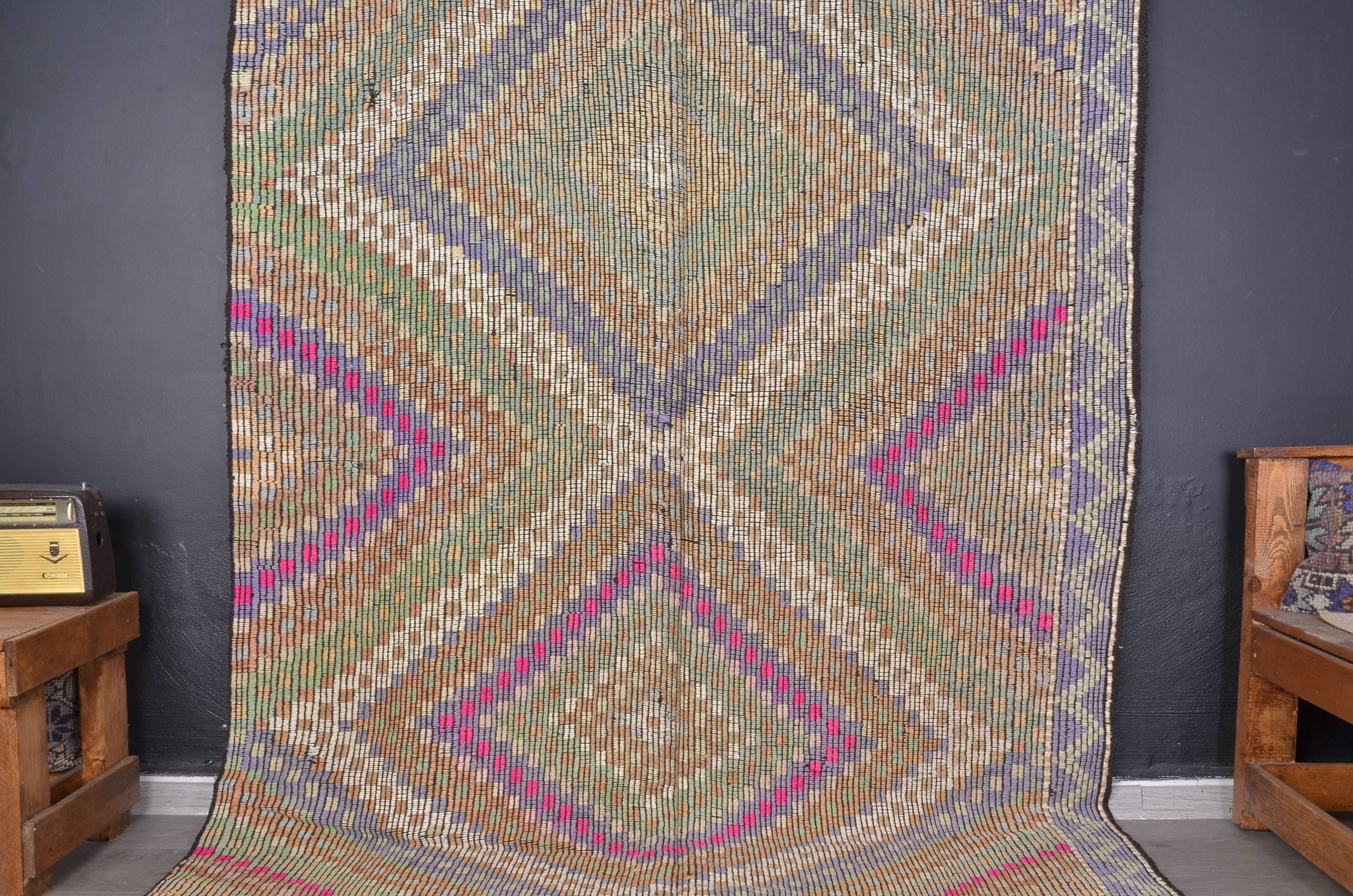 Oushak Colourful Handwoven Kilim Rug sku 1892