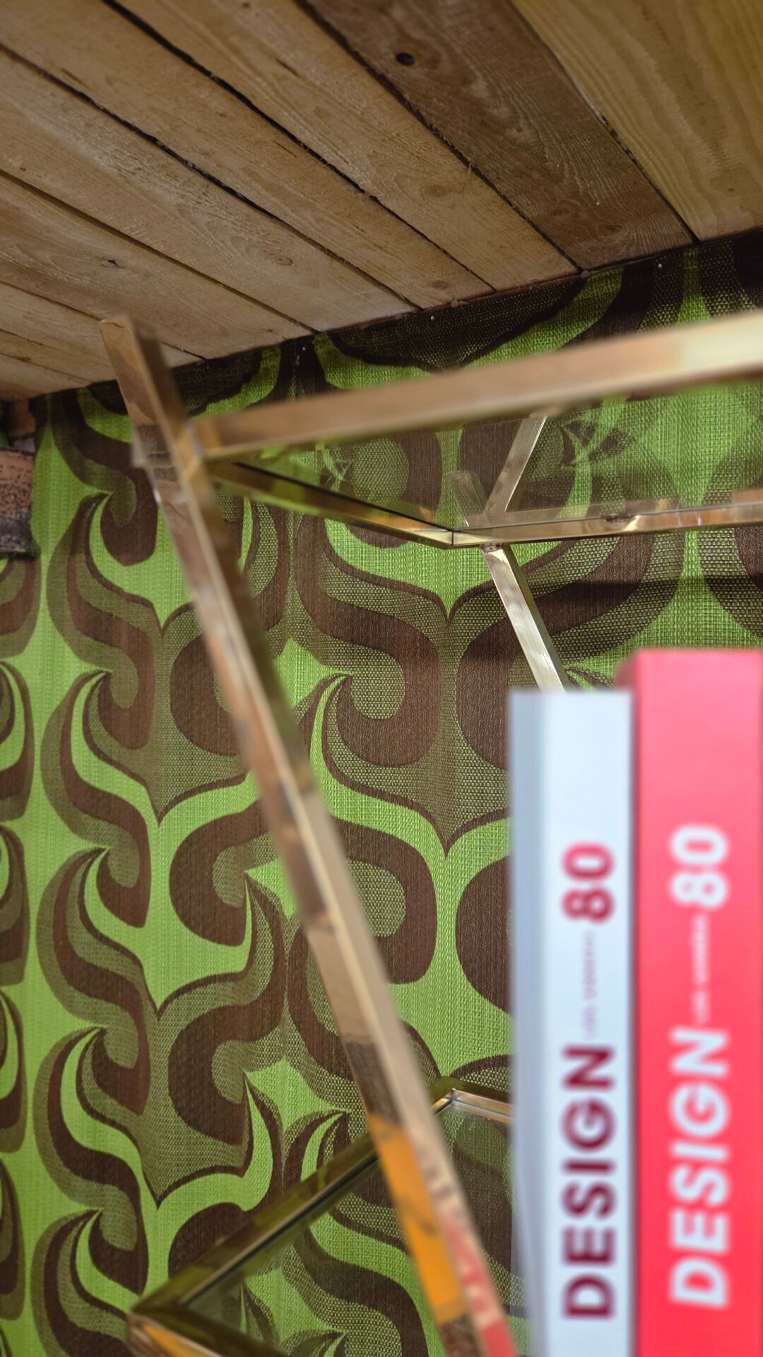 Etagère design en laiton année 80