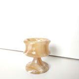 Candlestick onyx beige Ht 10cm