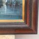 Oil on animated marine panel, moored boats signed Noquet