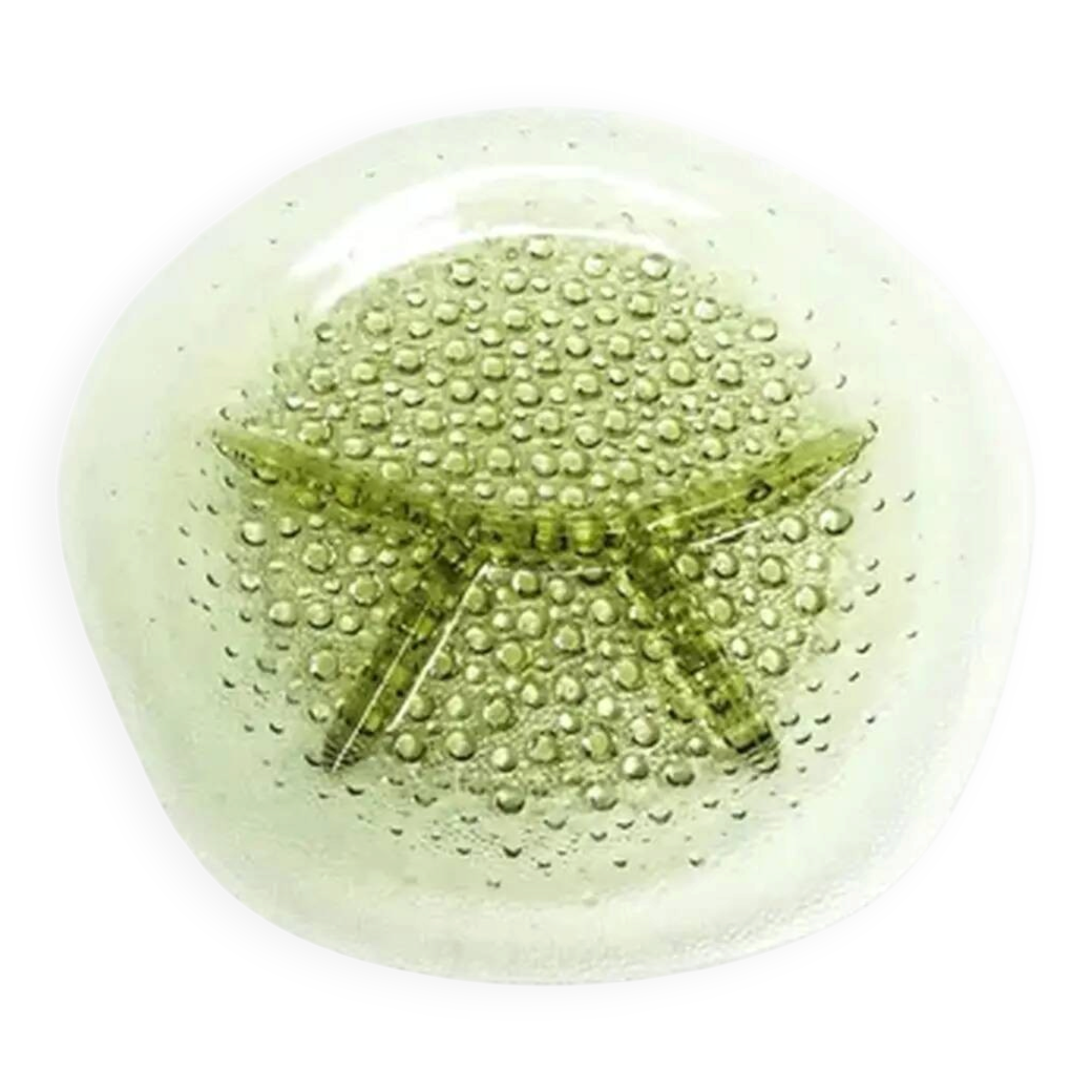 Appetizer cabaret 'Dew Drops', Polish Modernism, pressed glass, Ząbkowice, Poland, 1970s