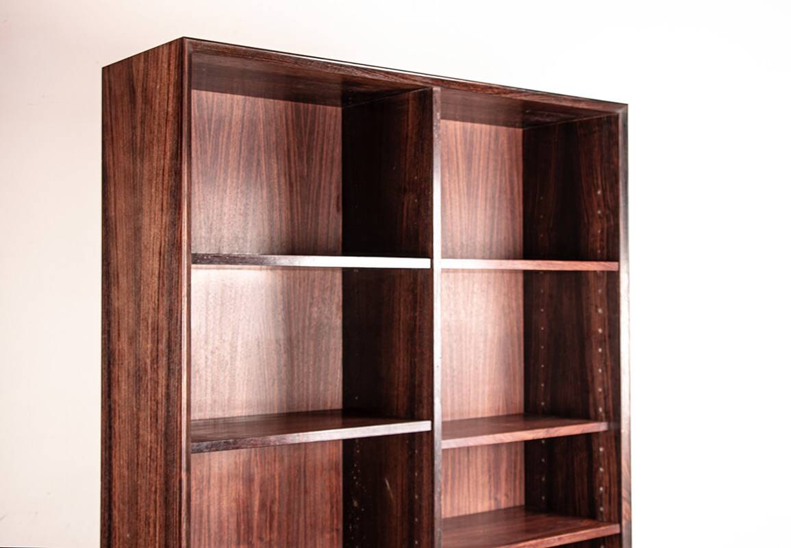 Large Danish high bookshelf in rosewood by Erik Brouer 1960.