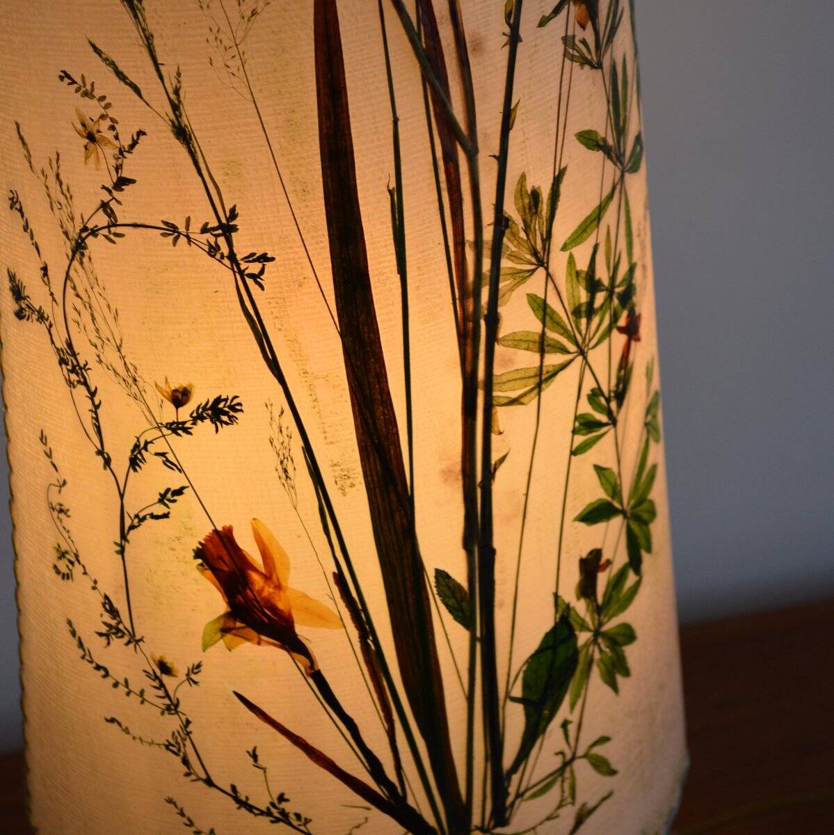 Vintage Herbarium table lamp 1970s