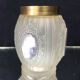 Old glass vase and Louis XVI-style brass ring