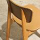 Trio of vintage 6157 chairs by Roger Landault leather and wood 1950