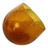 Bol ou verre penché ambré signé Biot