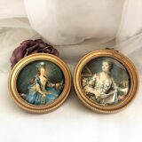 Pair of frame medallion Marie-Antoinette