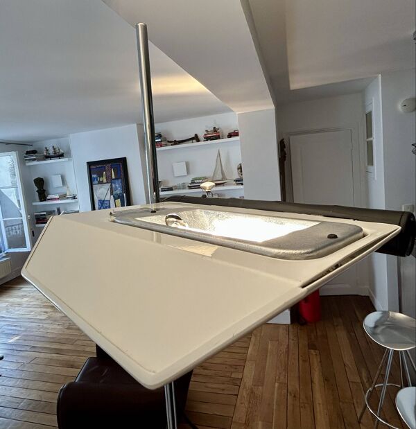 Lampadaire Guzzini ''Mattonella'', base en marbre Mondrago, 1970