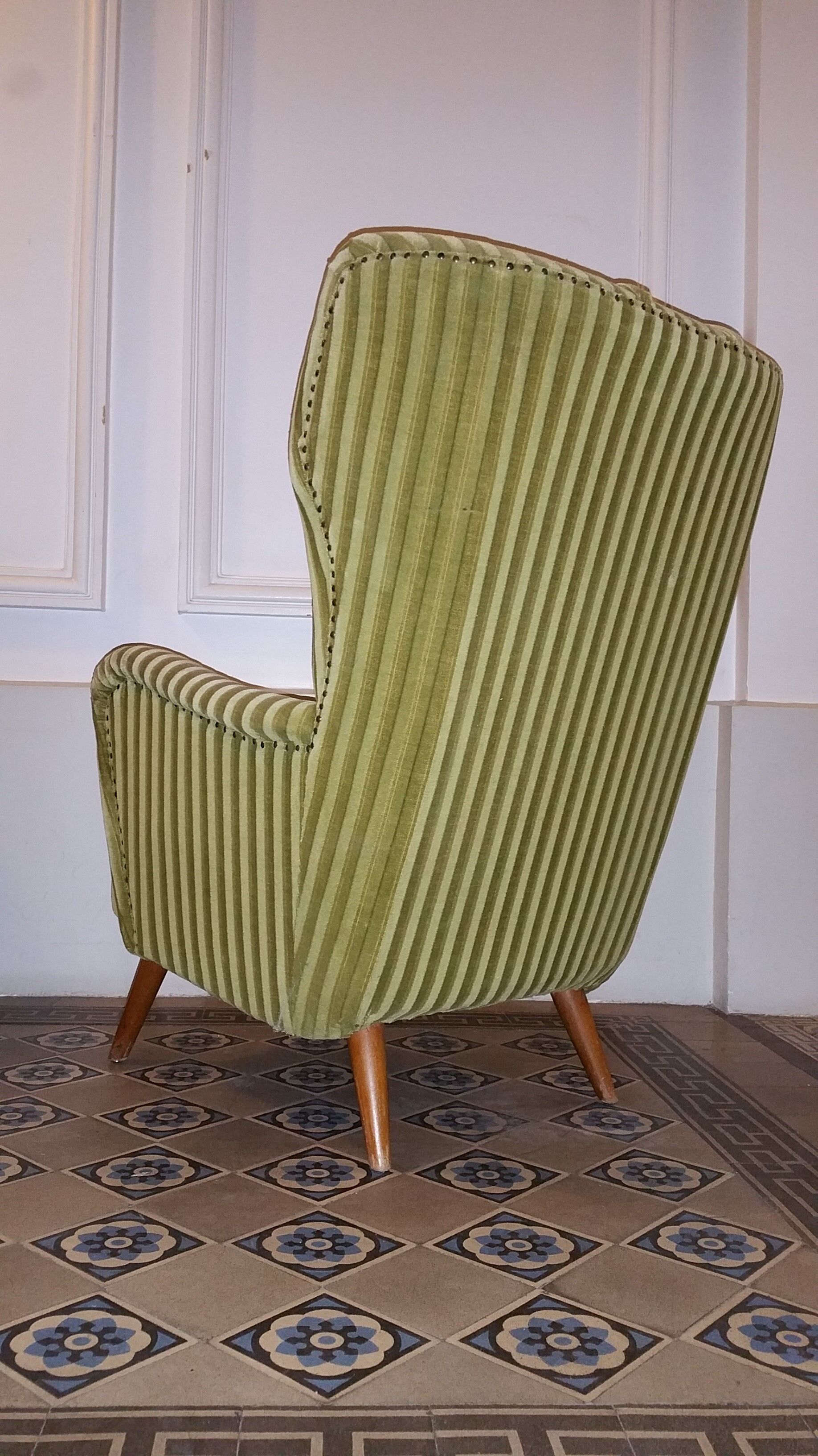 Chair Danish organic wingback chairs of the 50s/60s vintage