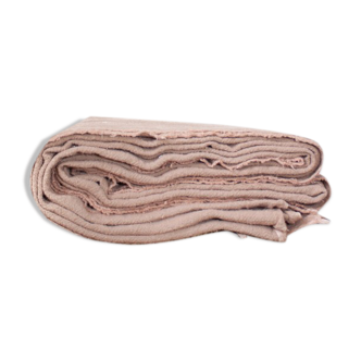 Plaid coat of flax raw rose water