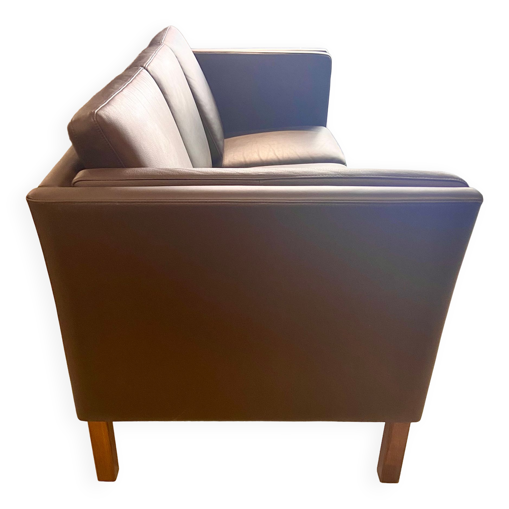 Danish leather sofa 3 places