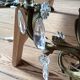 Pair of wall sconces with pendants – Louis XV / Rococo style – Metal