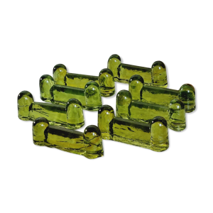 8 portes couteaux en - verre vert