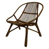 Vintage Rattan Chair Dirk Van Sliedregt Rohe Noordwolde 1960