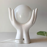 Hand lamp ceramic opal globe