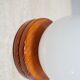 Applique murale vintage en bois et opaline