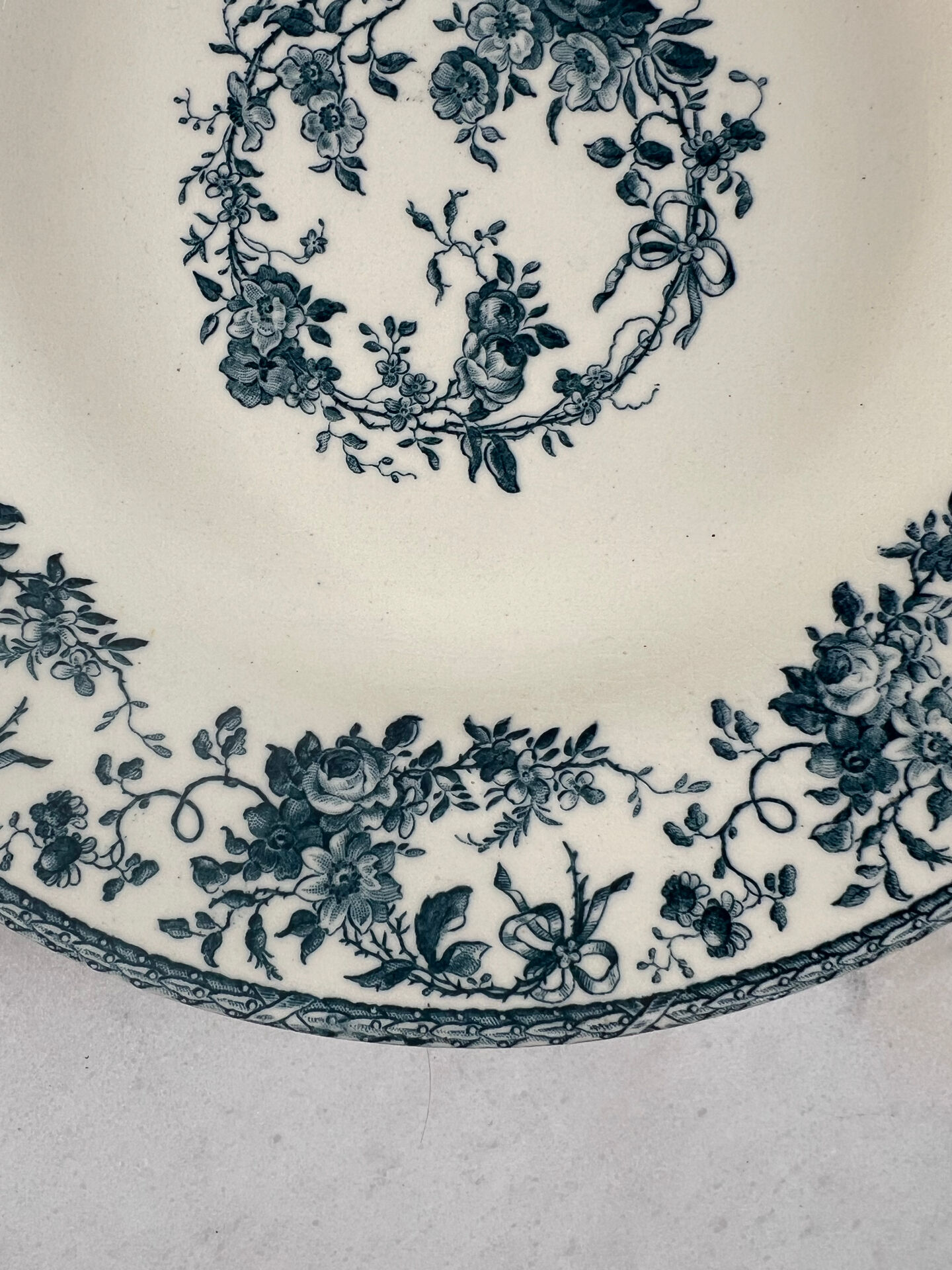 Terre de fer gien 1875 collection bouquet de roses - creuse lot de 4