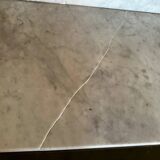 19th-century walnut and marble toilet commode in Louis Philippe style