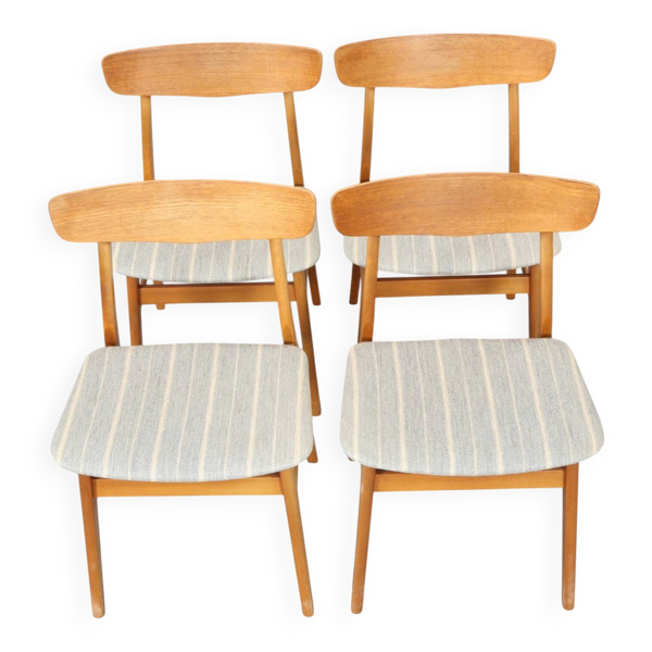 4 chaises Findhal -Danemark années 50