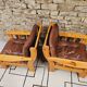 Paire de fauteuil cuir 1980