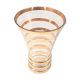 Vase glass golden 40s