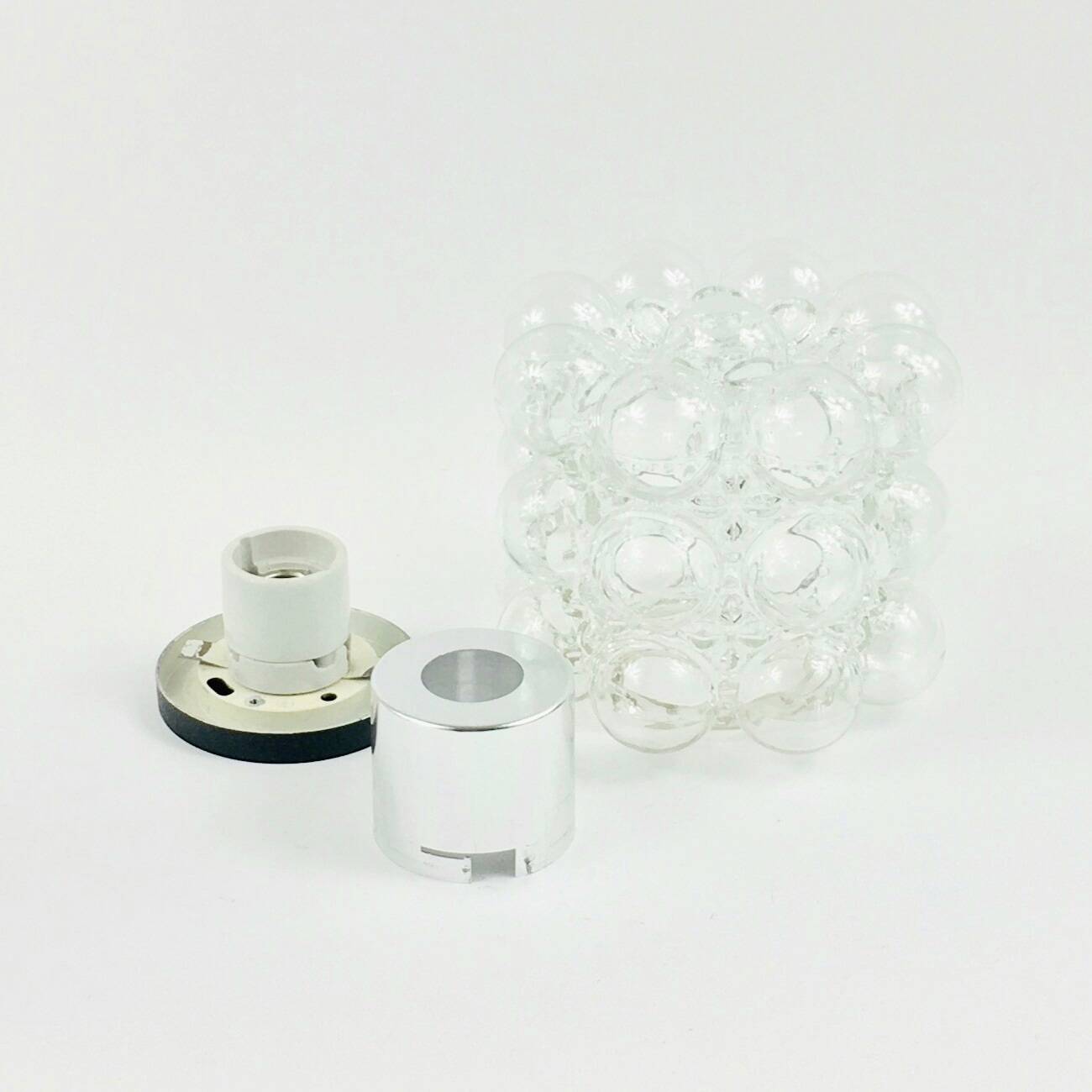 Mid-Century Space Age Bubble Glass Ceiling Lamp by H. Tynell, Germany, 60s