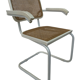Cesca Chair model with armrest in white