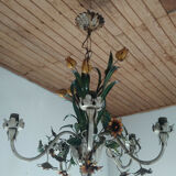 Painted iron chandelier 1950