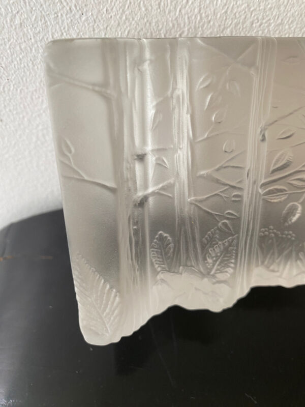 Vase Soliflore Vintage 80 en verre dépoli