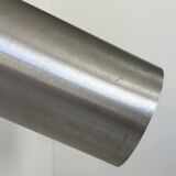 Pair of adjustable vintage wall lights, brushed metal, France, 1970.