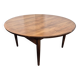 Round rosewood coffee table with adjustable height, Denmark, 1960.