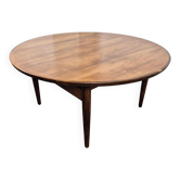 Table basse ronde en palissandre avec hauteur réglable, Danemark, 1960.
